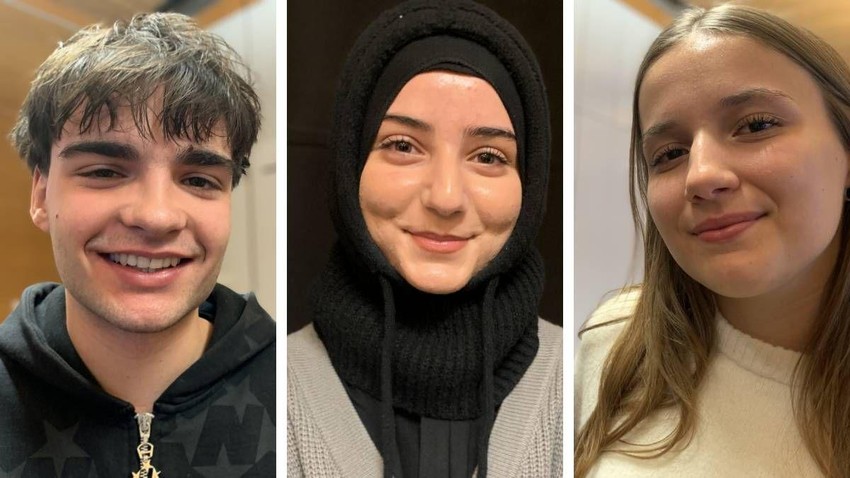 Srednjoškolci Miguel, Melike i Marta proveli su dva dana u Dahauu učeći o nacističkoj prošlosti njihove zemlje | Foto: BBC