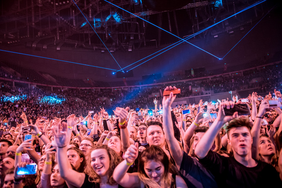 Publiczność na koncercie Davida Guetty w Tauron Arena Kraków