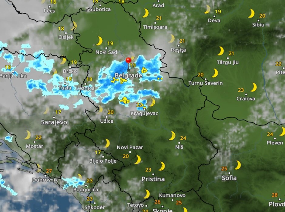 Drugi prodor vlažnog i nestabilnog vazduha stiže u Srbiju