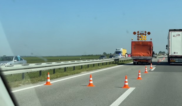 Udes na auto-putu Miloš Veliki od Uba ka Obrenovcu