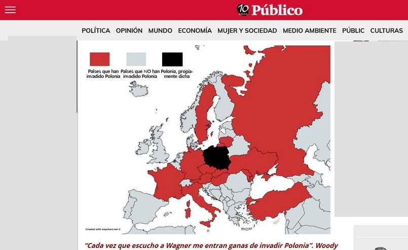 Mapa opublikowana na stronie Publico