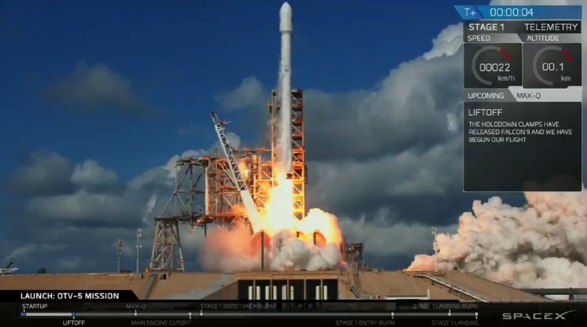 Start Orbital Test Vehicle 5, Źródło: Space X