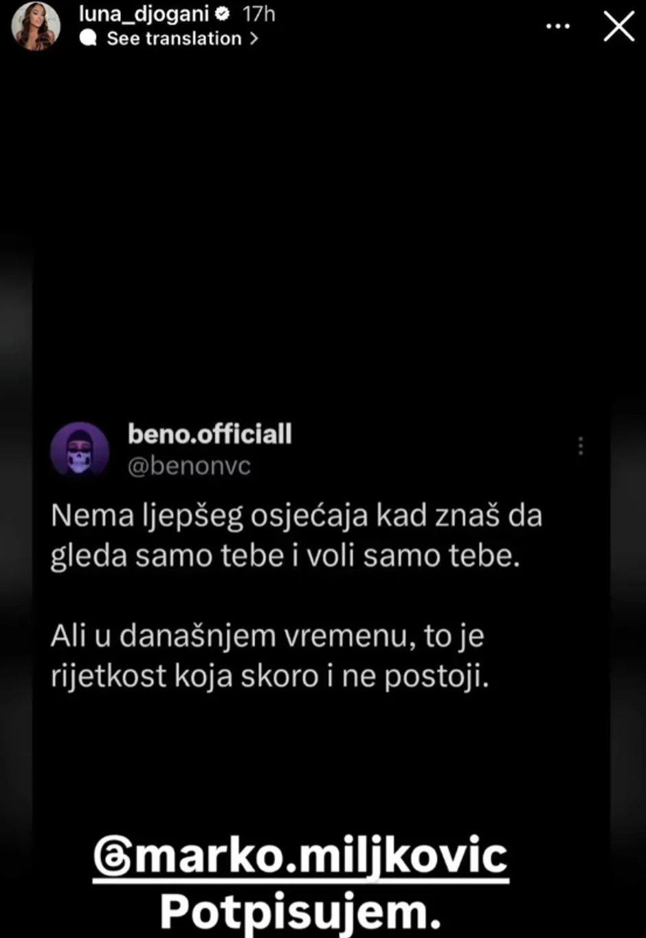 Luna Đogani prekinula ćutanje o razvodu