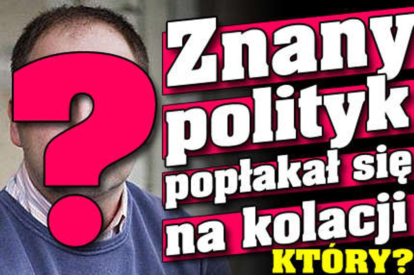 Znany polityk popłakał się na kolacji z...