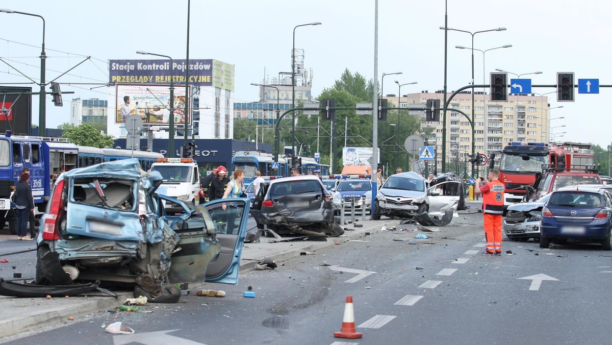 KRAKÓW WYPADEK KARAMBOL