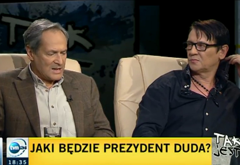 Jerzy Zelnik i Maciej Maleńczuk , fot. screen z tvn24.pl