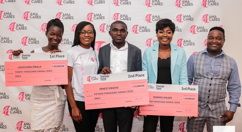 Three young Ghanaian entrepreneurs win GHc55k funding from AmaCares ‘Start-up Fund’ competition