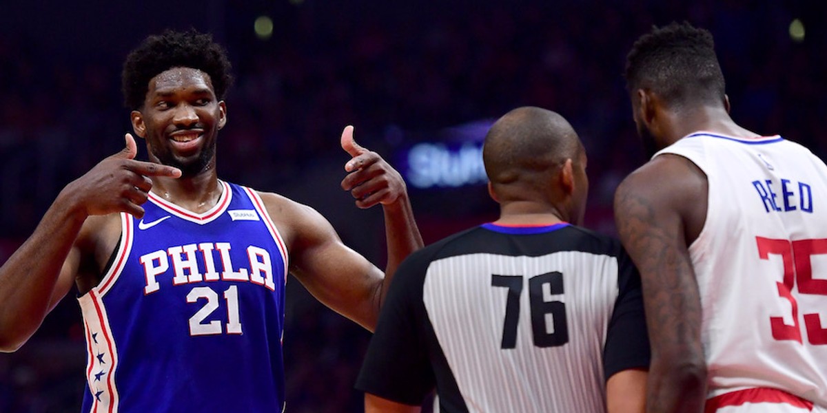 Joel Embiid put on a master class in trolling while dominating the Clippers