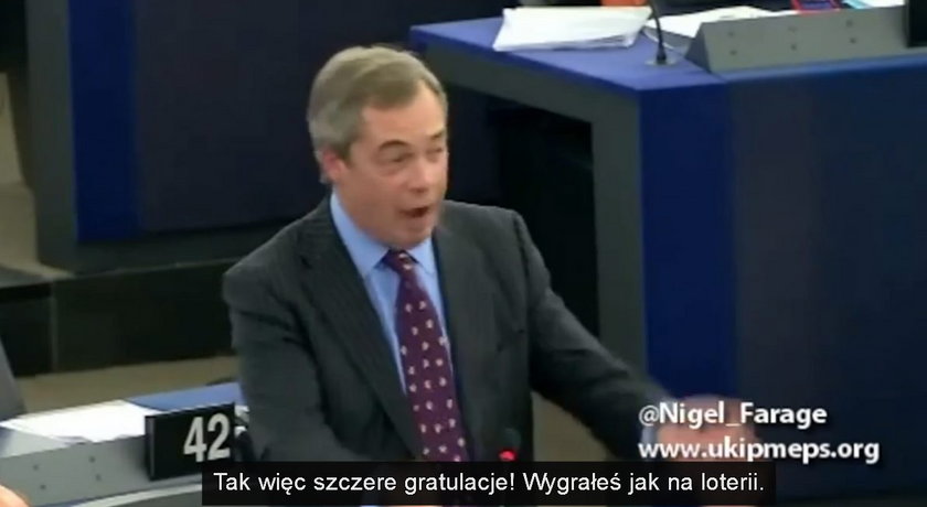 Farage kpił z Tuska