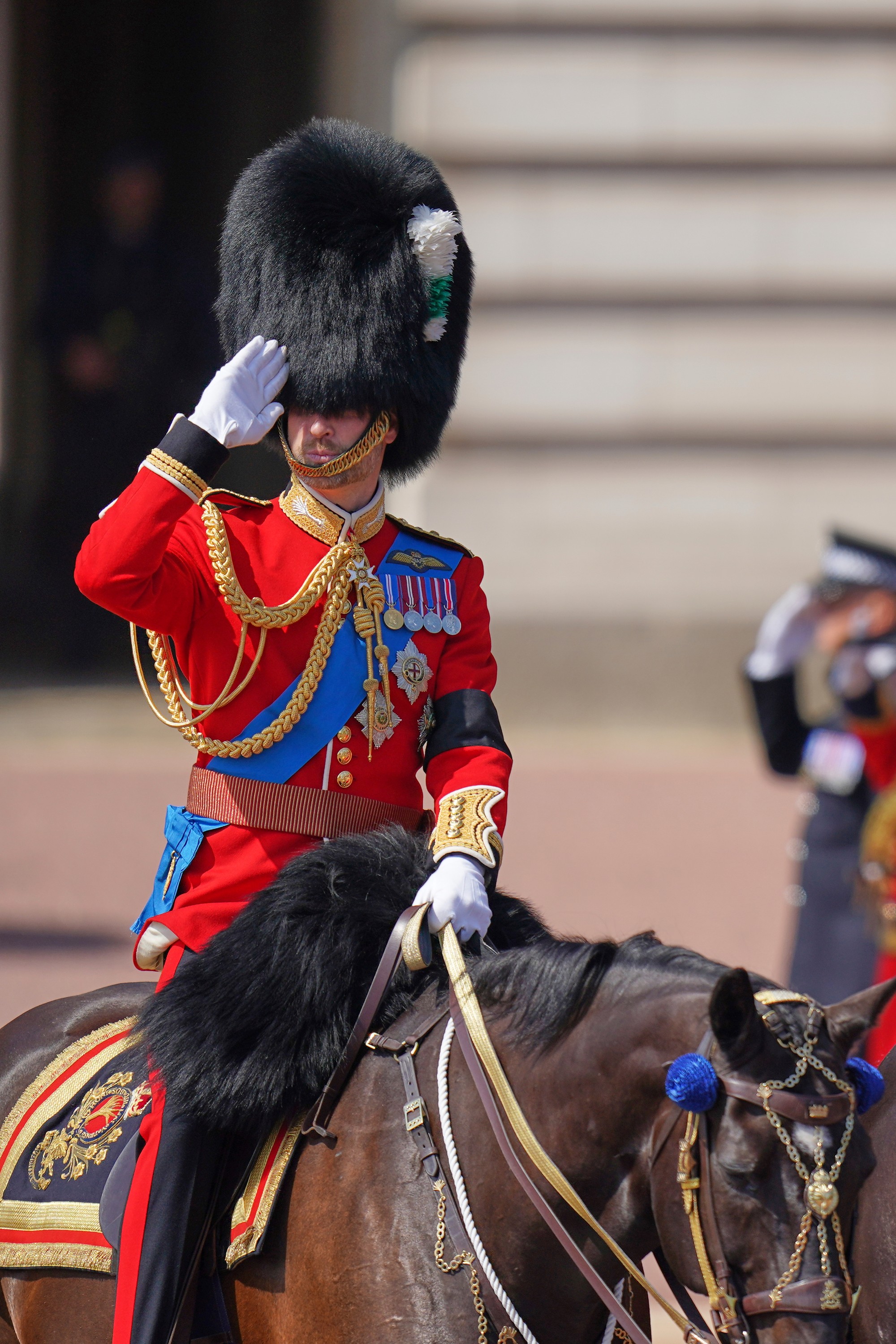 Vojenská prehliadka Trooping the Colour na počesť narodenín britského kráľa Karola III.