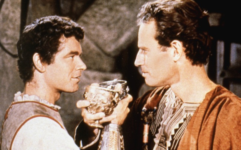Charlton Heston i Stephen Boyd w filmie 'Ben Hur' (1959)
