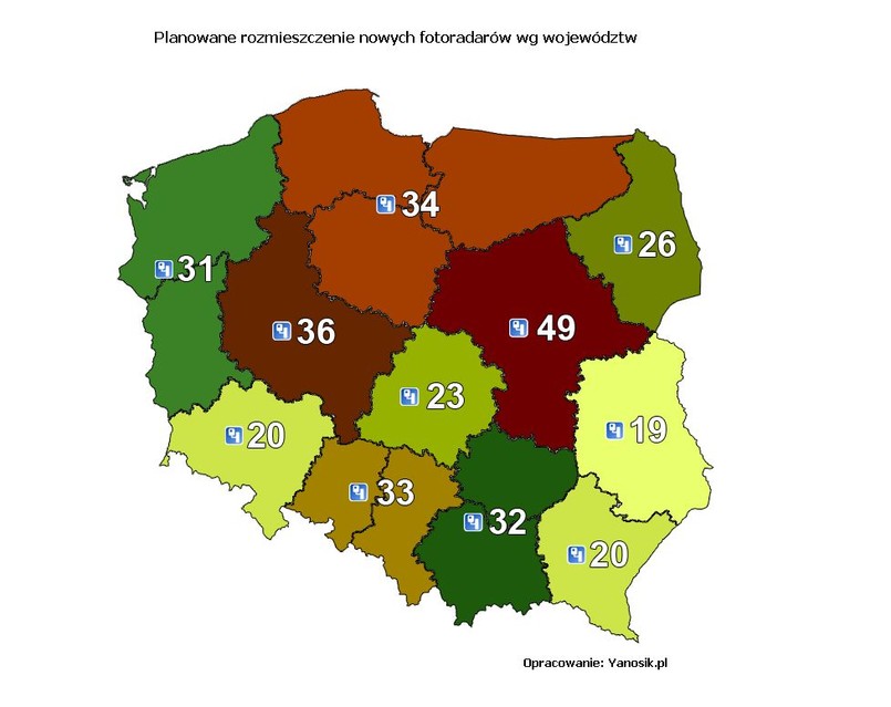 Ponad 300 nowych fotoradarów zastąpi obecnie używany sprzęt