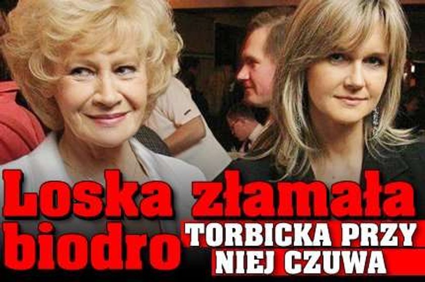 Loska złamała biodro. Torbicka przy niej czuwa