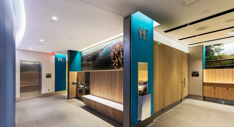 This Newark Liberty International Airport bathroom is a finalist to win America's best restroom.