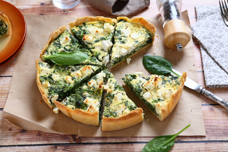 Quiche ze szpinakiem i kurczakiem