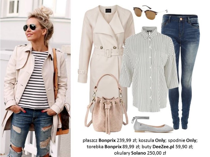 STYLIZACJE z bluzką w paski