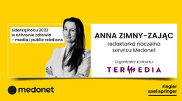 Anna Zimny-Zając, redaktorka naczelna Medonet.pl, z tytułem Liderki Roku 2022