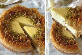 ČIZKEJK BAKLAVA je poslastica iz najluđih SNOVA! Spoj hrskave kore i kremastog fila savršen je i za najvrelije dane