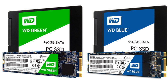 Nośniki SSD z serii WD Green i WD Blue