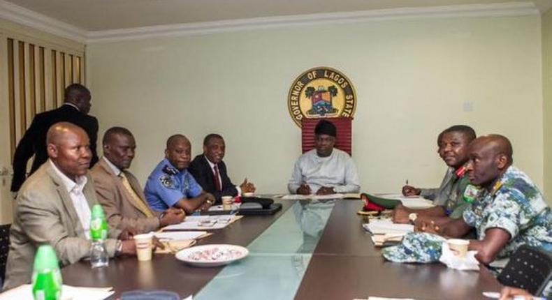 Lagos State Governor, Akinwunmi Ambode holds first Security Council meeting