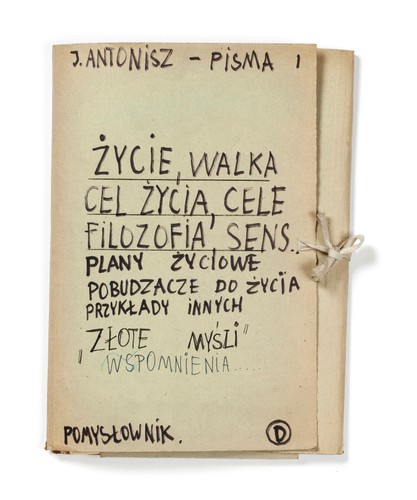 Życie, walka, cel życia, cele, filozofia, sens…, pomysłownik d, ok. 1973 / Life, Struggle, Goals in Life, Goals, Philosophy, Sense . . . , ideabook d, 1972 © własność Danuty, Malwiny i Sabiny Antoniszczak