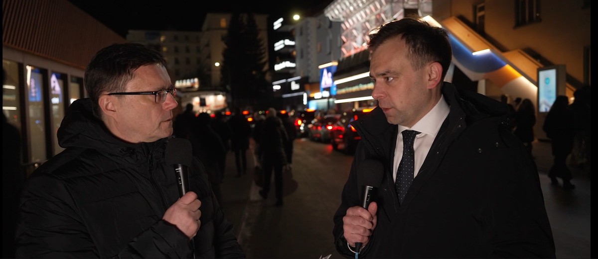 Andrzej Domański i Jacek Pochłopień w Davos