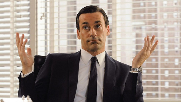 Jon Hamm jako Don Draper w serialu "Mad Men"