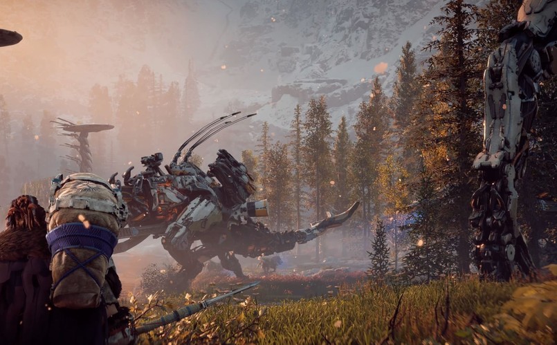 Akcja "Horizon Zero Dawn" dzieje się na postapokaliptycznej Ziemi. Ruiny dawnej cywilizacji dawno pokryła zieleń,a resztki ludzkości utworzyła plemiona, utrzymujące się pracą na roli i polowaniem na maszyny.