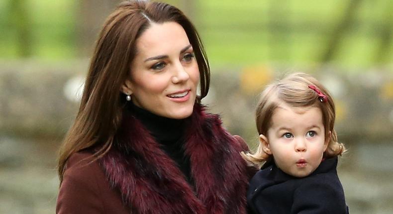 Kate Middleton and Princess Charlotte on December 25, 2016.Danny Martindale/WireImage/Getty Images