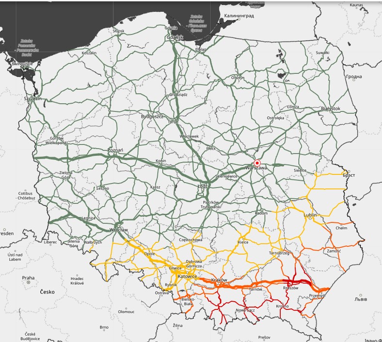 Na południu Polski może dojść do drogowego paraliżu