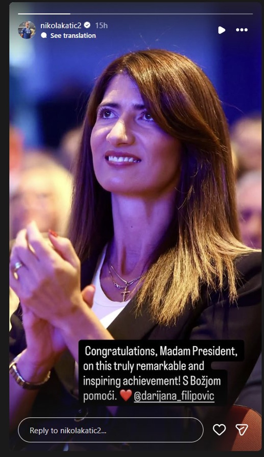 Čestitka Nikole Katića
