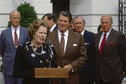 Ronald Reagan i Margaret Thatcher (na zdjęciu z 1983 r.)