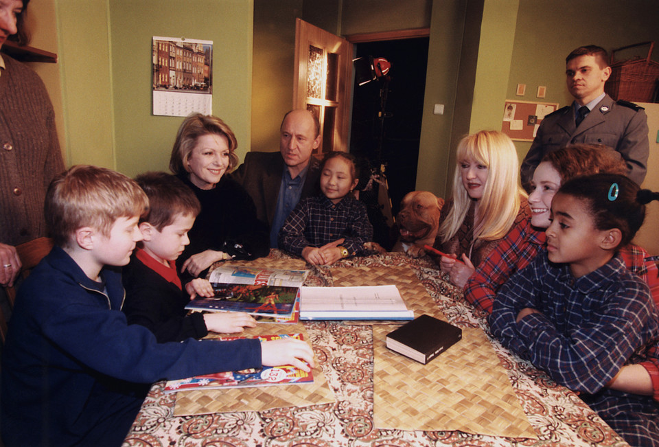 Maryla Rodowicz na planie serialu "Rodzina zastępcza"