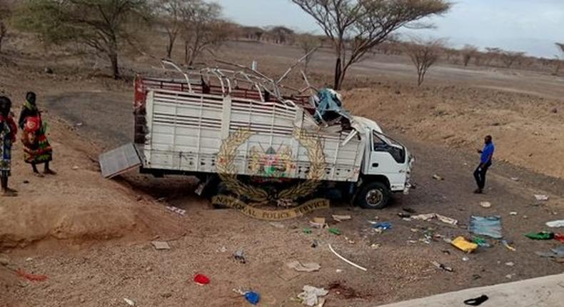 Lorry in the Lodwar-Kakuma accident 