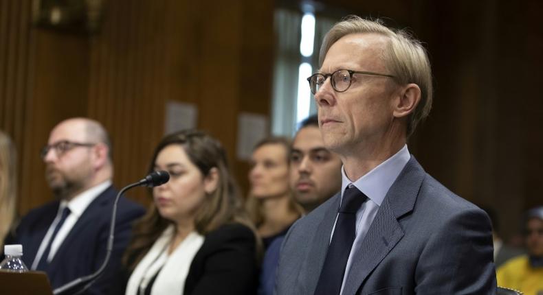 State Department representative on Iran Brian Hook testifies before the Senate Foreign Relations Committee