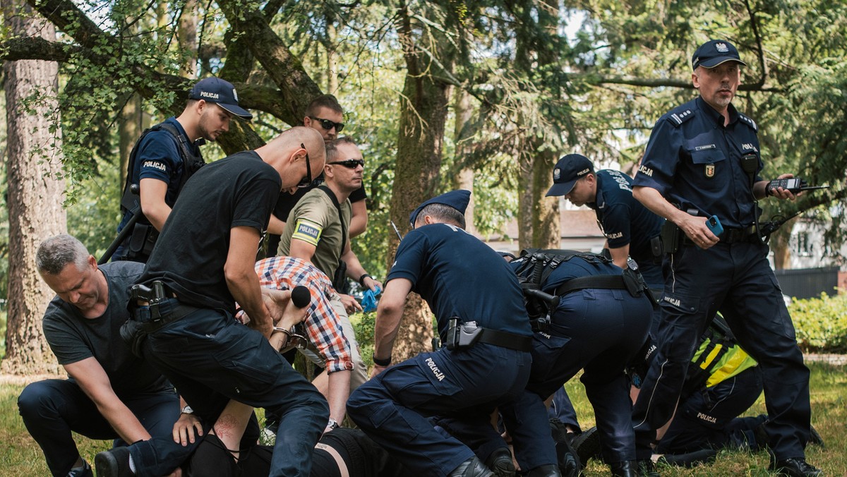 Protest aktywistów klimatycznych pod Ministerstwem Środowiska i Klimatu, Warszawa, 14 lipca 2023 r.