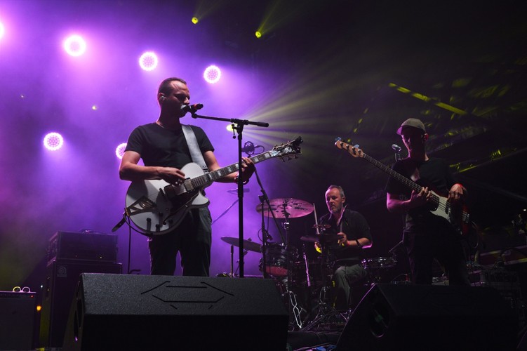 Michał Kowalonek z zespołu Snowman na koncercie Męskie Granie 2018. Warszawa 2018.08.18
