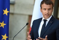 The Pesident of France Emmanuel Macron visits in Bulgaria.