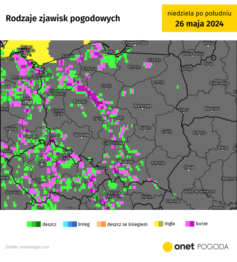 Dziś najspokojniej ma być w pasie województw wschodnich