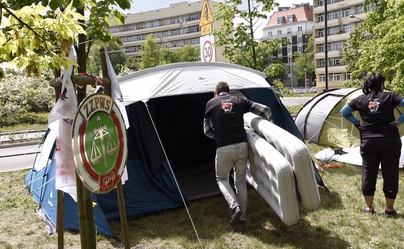 Protest pracowników sądów i prokuratur