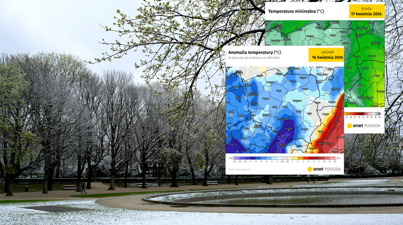 Kwietniowe lato dobiega końca. Zbliża się potężne ochłodzenie (screeny: meteologix.com)