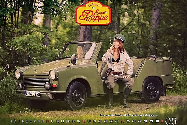 Trabant w kaledarzu Super Pappe 2015