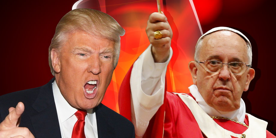 Donald Trump and Pope Francis.