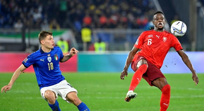 Denis Zakaria was part of the Switzerland team which pipped Italy to automatic 2022 World Cup qualification Creator: Alberto PIZZOLI