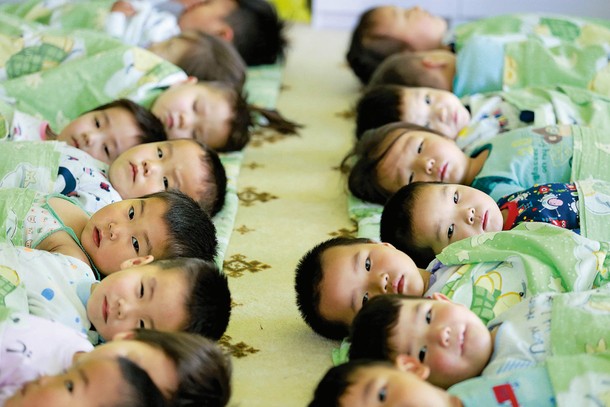 Nap time at the kindergarten, Mongolia, Ulaanbaatar, September 2017