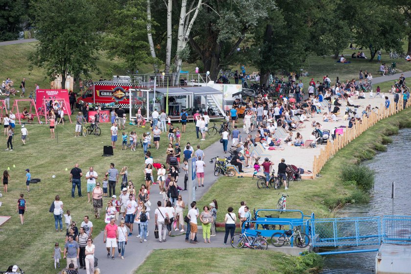 Plaża nad Wisłą w Krakowie 