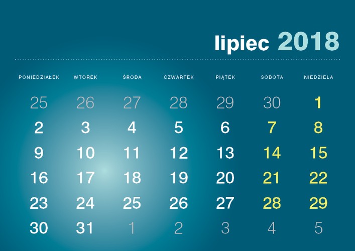 W lipcu nie wypadają żadne długie weekendy.