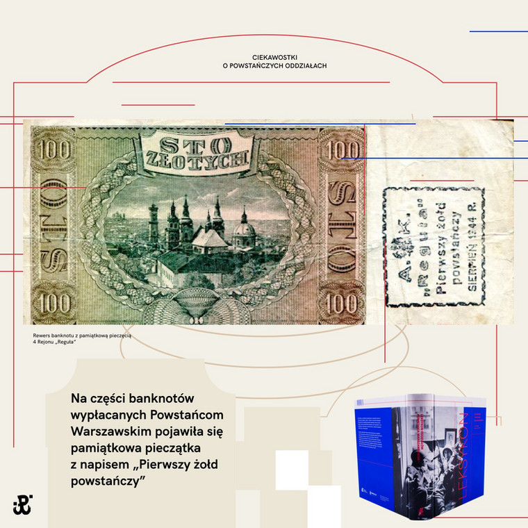 Rewers banknotu z pamiątkową pieczęcią 4 Rejonu "Reguła"