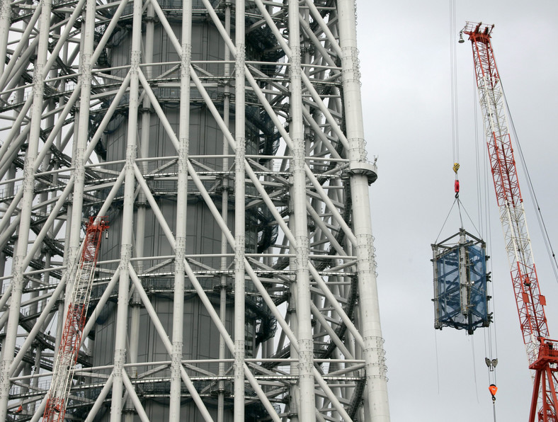 Trwa budowa Tokyo Sky Tree, fot. Kimimasa Mayama/Bloomberg