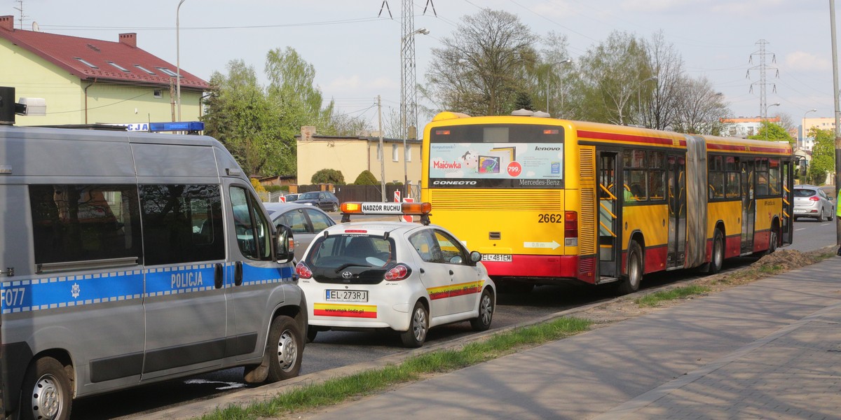 łódź Pasażerka wypadła z autobusu